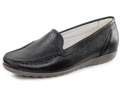 Waldläufer, bequeme Damen-Slipper, Weite H, mit herausnehmbarem Fußbett