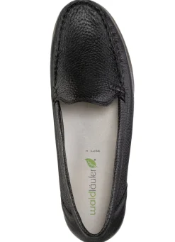 Waldläufer, bequeme Damen-Slipper, Weite H, mit herausnehmbarem Fußbett