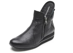 Waldläufer, bequeme Damen-Stiefeletten, Weite H, aus Hirschleder
