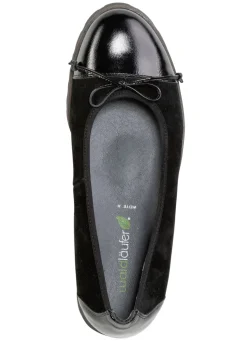 Waldläufer, elegante Damen-Ballerinas, Weite H, mit herausnehmbarem Fußbett