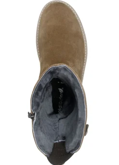 Waldläufer, gefütterte Damen-Stiefel, Winterschuhe, Weite H, mit Lammfell