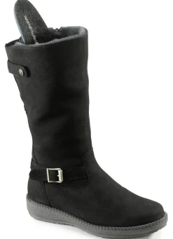 Waldläufer, gefütterte Damen-Stiefel, Winterschuhe, Weite H, mit Lammfell