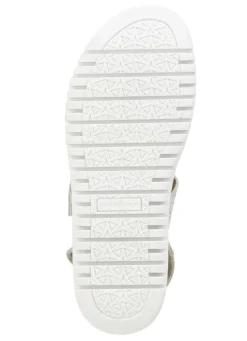 Waldläufer Sandale aus effektvoll bedrucktem Nubukleder