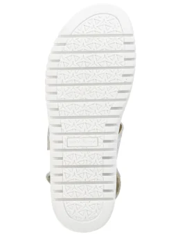 Waldläufer Sandale aus effektvoll bedrucktem Nubukleder