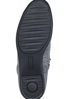 Waldläufer Schnür-Stiefelette mit floraler Prägung