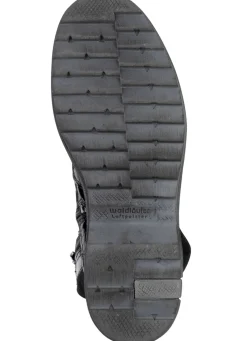 Waldläufer Schnür-Stiefelette mit kuscheligem Kragen aus Lammfell