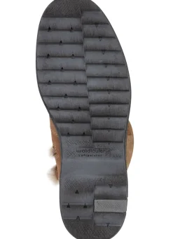 Waldläufer Schnür-Stiefelette mit kuscheligem Kragen aus Lammfell