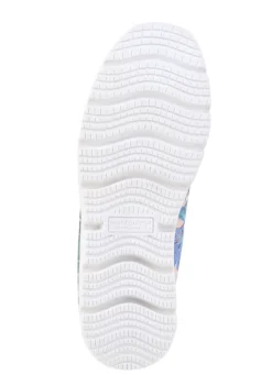 Waldläufer Slipper aus beschichtetem, floral bedrucktem Textilmaterial