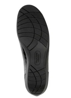 Waldläufer Slipper aus krokogeprägtem Lackleder und Nappaleder