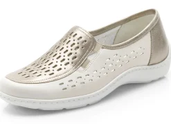 Waldläufer Slipper mit Leder-Massagefußbett