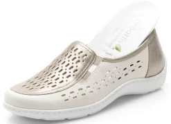 Waldläufer Slipper mit Leder-Massagefußbett