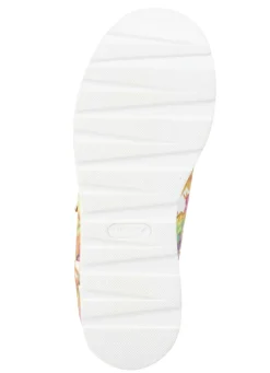 Waldläufer Sneaker aus beschichtetem, floral bedrucktem Textilmaterial