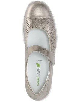 Waldläufer Spangenschuh aus teilweise gelochtem Leder