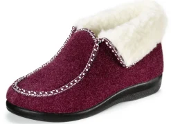 Warme Damen-Hausschuhe, Weite H, mit Wolle