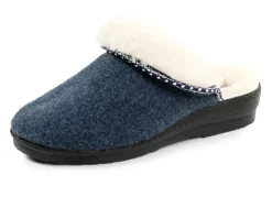 Warme Damen-Hausschuhe, Weite H, mit Wolle