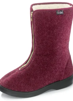 Warme Damen-Hausschuhe, Weite H, mit Reißverschluss