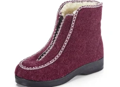 Warme Damen-Hausschuhe, Weite H, mit Reißverschluss