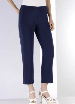 Weich fließende, 7/8-lange Hose
