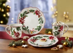 Weihnachtliches Service aus Fine Bone China-Porzellan