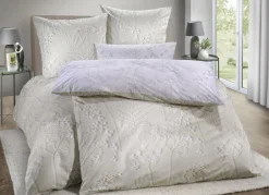 Wendebettwäsche-Garnitur aus 100% Baumwolle