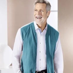 Weste mit durchgehendem Reißverschluss in 4 Farben