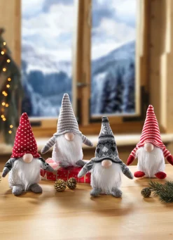 Wichtel aus Baumwolle und Filz, 4er-Set