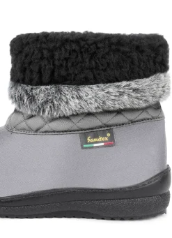 Winterstiefel mit Kunstpelzkragen