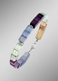 Wunderschöne Garnitur mit Hämatit, beh. und Fluorit in Multicolor