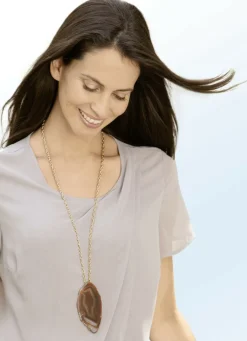 Wunderschöne Halskette mit Achat-Anhänger