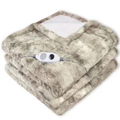 XXL-Heizdecke in Lammfell-Optik