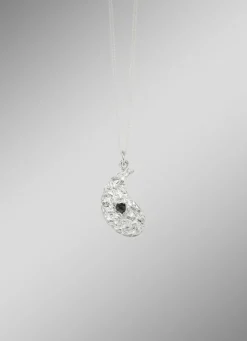 Yang-Anhänger aus rhodiniertem Silber