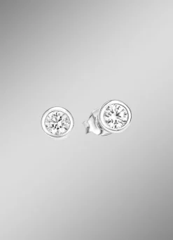 Zauberhafte Ohrstecker mit synth. Zirkonia