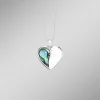 Zauberhafter Herzanhänger aus Silber mit echtem Abalone-Perlmutt