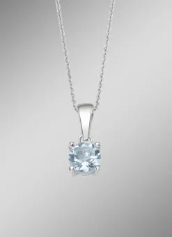 Zeitlose Eleganz: Anhänger mit beh. Blautopas