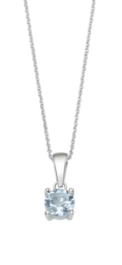 Zeitlose Eleganz: Anhänger mit beh. Blautopas