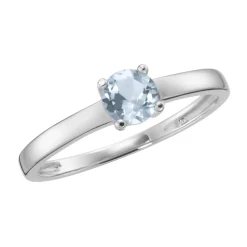 Zeitlose Eleganz: Damenring mit beh. Blautopas