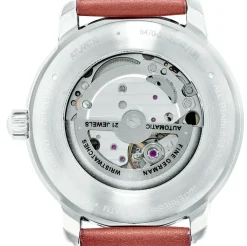 Zeppelin-Automatik-Herrenuhr mit Edelstahlgehäuse und Lederband