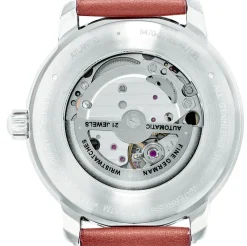 Zeppelin-Automatik-Herrenuhr mit Edelstahlgehäuse und Lederband