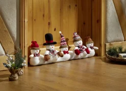 Zugluftrolle mit 5 lustigen Schneemännern