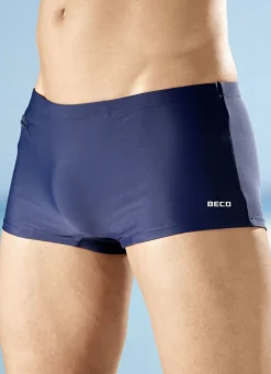 Zweierpack Badehosen in Kastenform mit Reißverschlusstasche