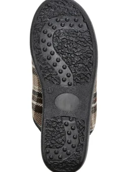 Zweierpack, gefütterte Herren-Hausschuhe, mit Wolle