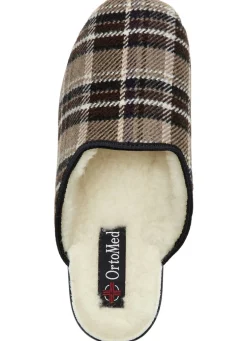 Zweierpack, gefütterte Herren-Hausschuhe, mit Wolle