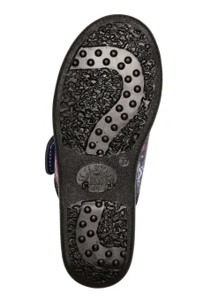 Zweierpack, klassische Damen-Hausschuhe, Weite H, mit Klettverschluss