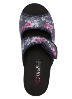 Zweierpack, klassische Damen-Hausschuhe, Weite H, mit Klettverschluss