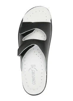 Zweierpack klassische Damen-Pantoletten, Weite H, mit Klettverschluss