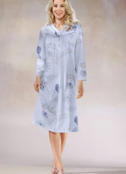 Zweierpack Nachthemden, 3/4 -langen Ärmeln mit Knopfleiste