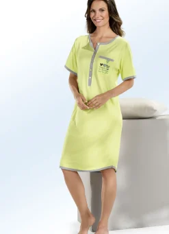 Zweierpack Nachthemden, Kurzarm mit Knopfleiste