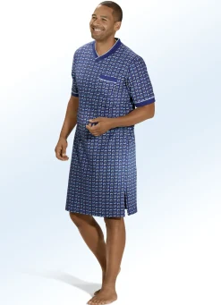 Zweierpack Nachthemden mit V-Ausschnitt und Seitenschlitzen