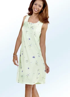 Zweierpack Nachthemden mit breiten Trägern und Knopfleiste