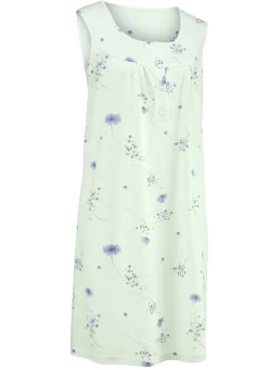 Zweierpack Nachthemden mit breiten Trägern und Knopfleiste